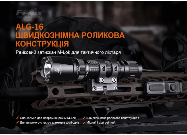 Крепление на оружие для фонарей Fenix ALG-16 Фото 2